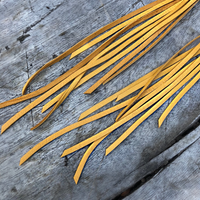 GOLDEN LEATHER TASSEL EARRINGS