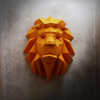 3D PAPERCRAFT WALL ART DIY KIT | LION HEAD