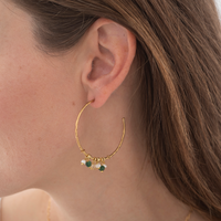 AURORA AVENTURINE CITRINE GOLD EARRINGS