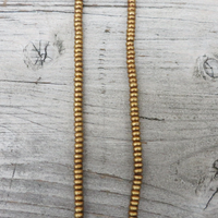 CHANDRA HANDMADE MINIMALIST BRASS BEAD NECKLACE | SMALL OVAL