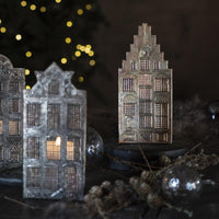 DECORATIVE METAL HOUSE CANDLE HOLDER | 3 DESIGNS
