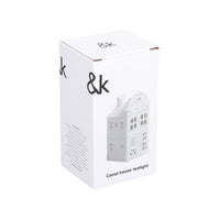 WHITE AMSTERDAM CANAL HOUSE TEALIGHT HOLDER | BLOCK GABLE