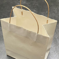 HANDMADE WHITE KHADI PAPER GIFT BAG