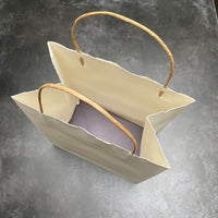 HANDMADE WHITE KHADI PAPER GIFT BAG