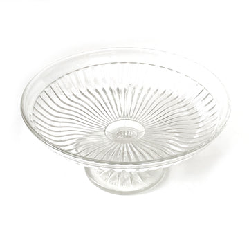 PRESSED RIBBED GLASS CAKESTAND