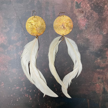 FEATHER PATINA EARRINGS