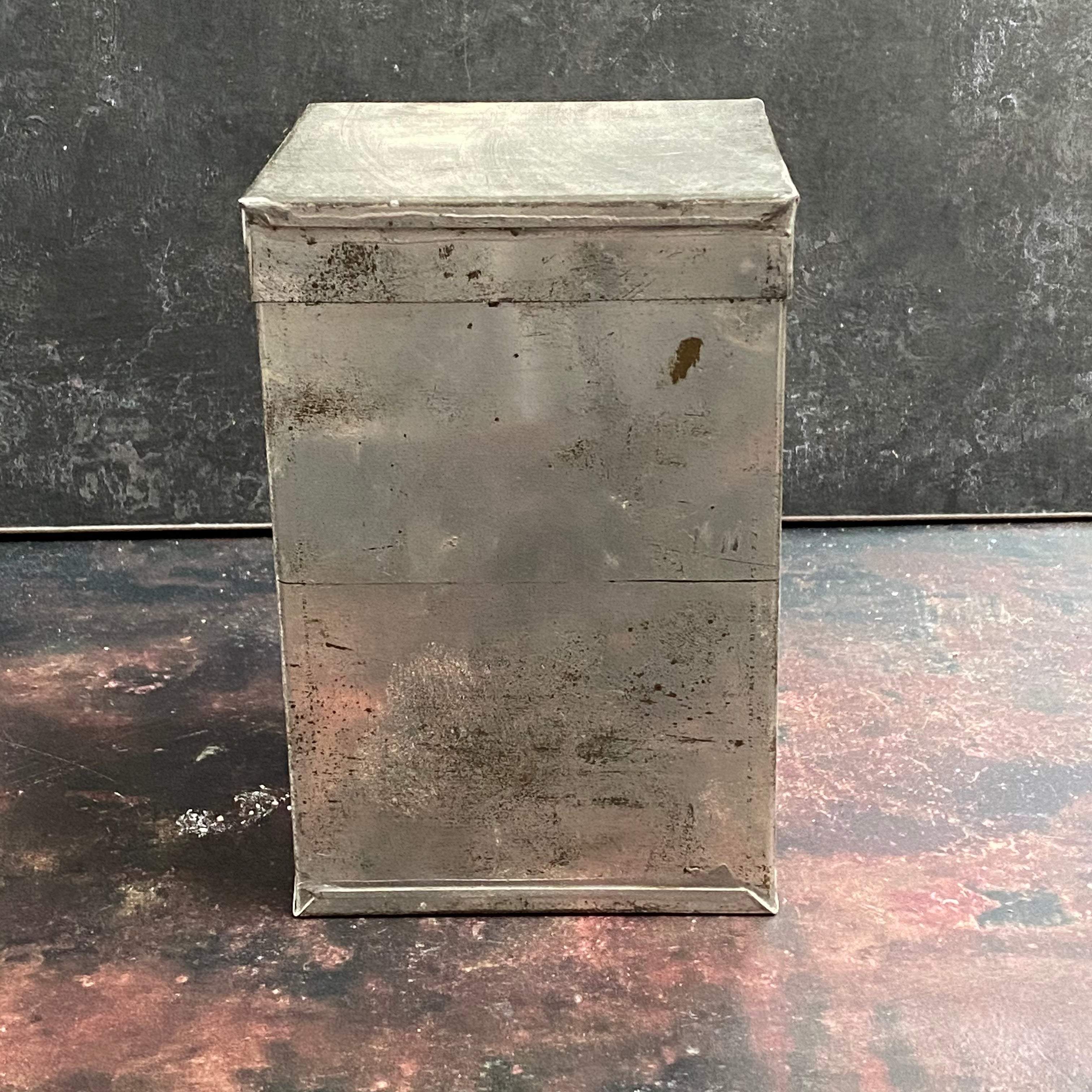 Vintage metal clearance tin box