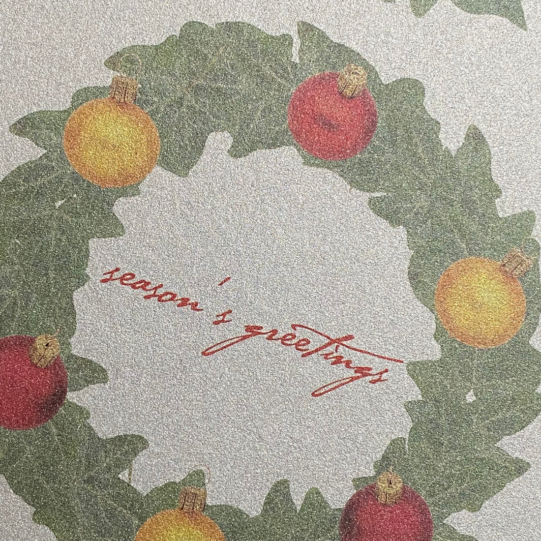 METALLIC CHRISTMAS CARD PACK 5 | BAUBLE WREATH