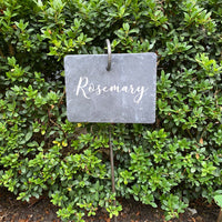 GARDEN HANGING SCOTTISH SLATE RECTANGULAR PLANT LABELS | LARGE SET 4