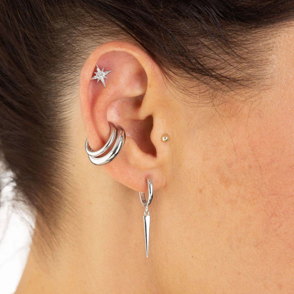SILVER EAR CUFF | CHUNKY