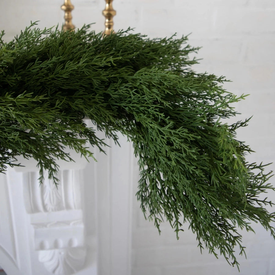 CYPRESS PINE REAL TOUCH FAUX CHRISTMAS GARLAND | 6FT | 180cm