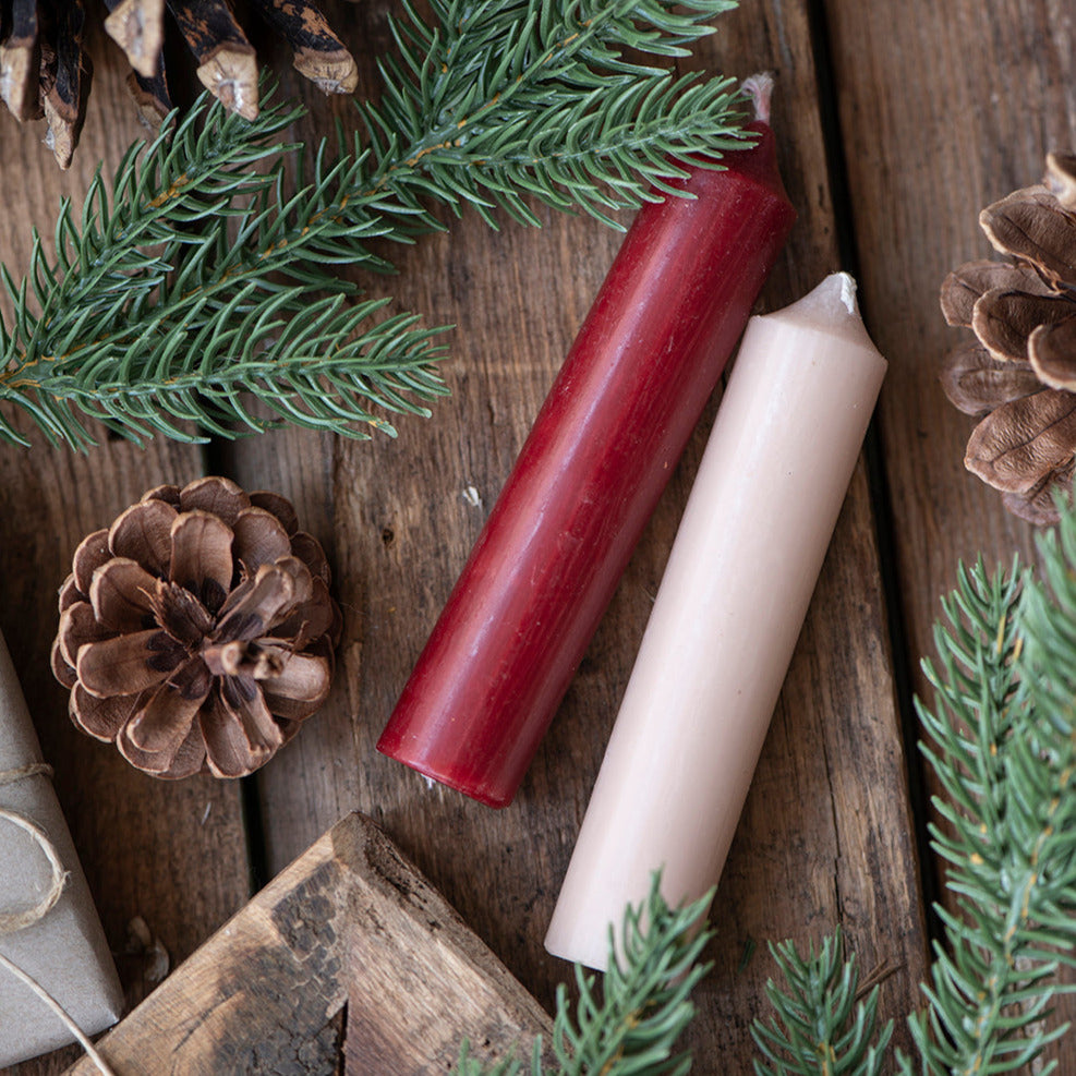 RUSTIC SHORT DINNER CANDLES | BUNDLE OF 7