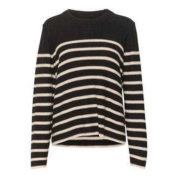 PART TWO CAROLYN ORGANIC COTTON KNITTED PULLOVER | BLACK STRIPE