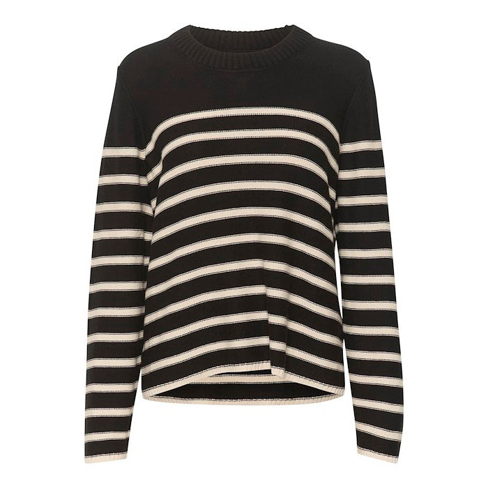 PART TWO CAROLYN ORGANIC COTTON KNITTED PULLOVER | BLACK STRIPE