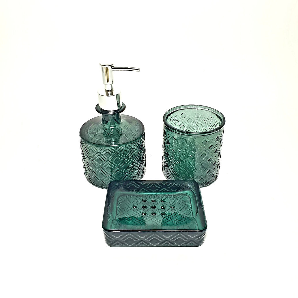 NIHON RECYCLED GLASS SOAP DISPENSER | PRUSSIAN BLUE