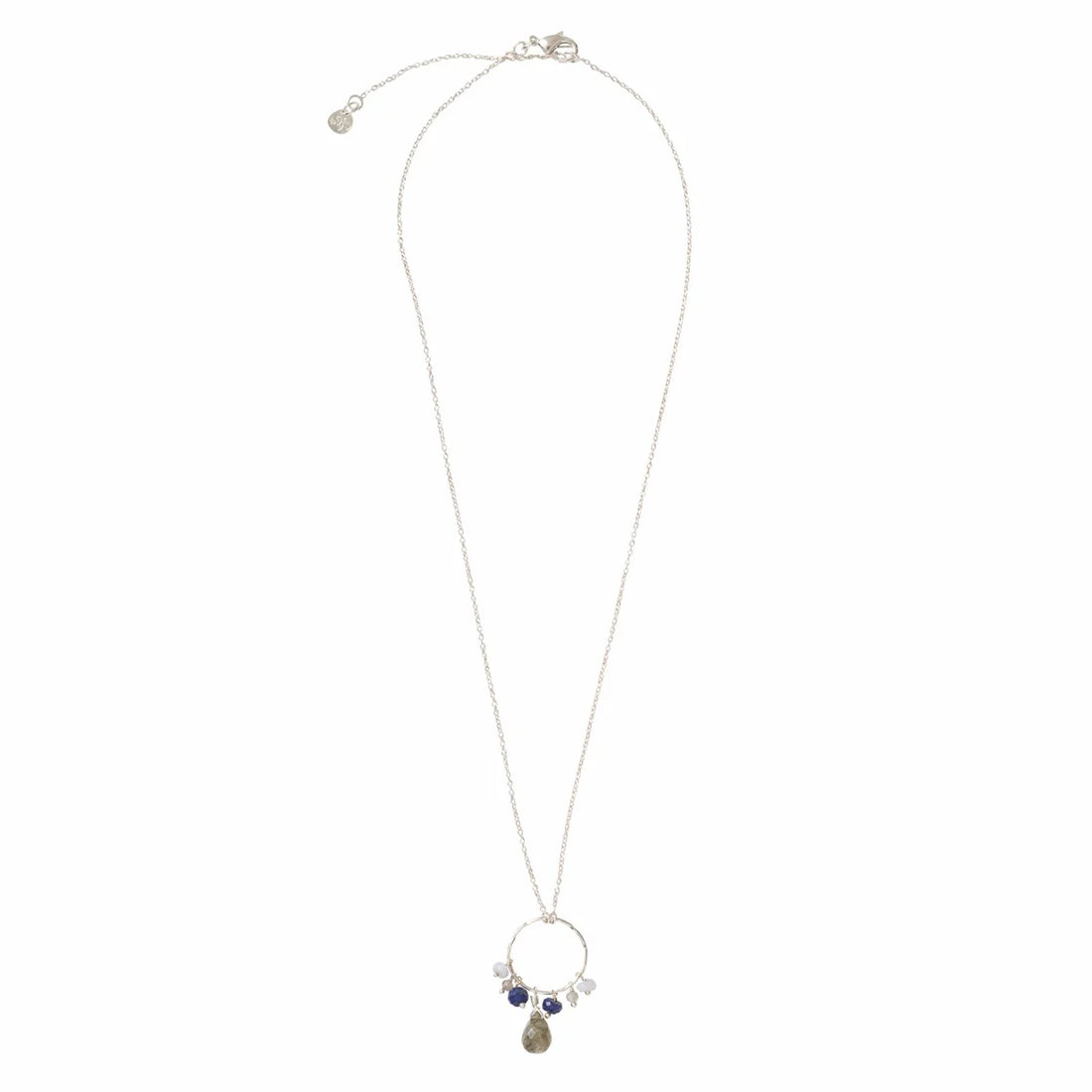 SPARKLES LABRADORITE MIX SILVER NECKLACE