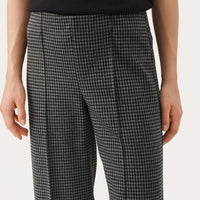 PART TWO ILISAN MIDI TROUSERS | DARK GREY HOUNDSTOOTH CHECK