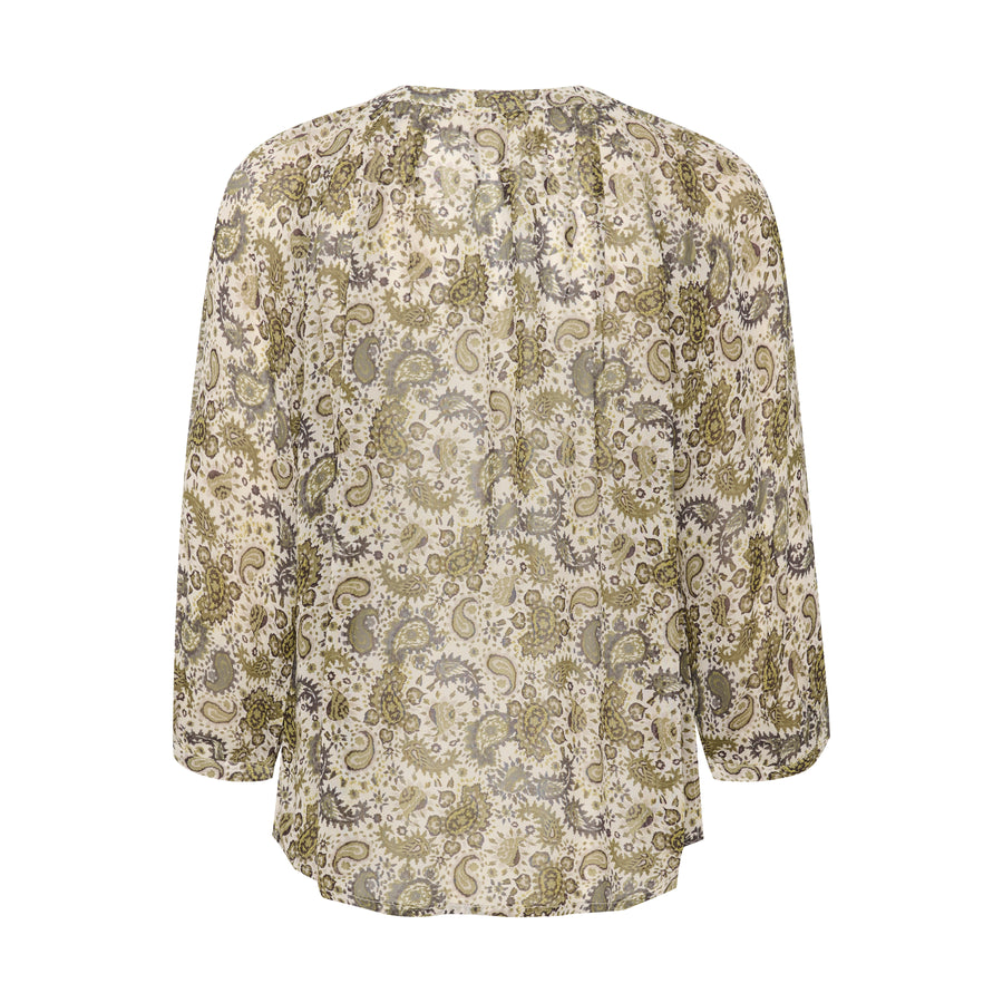 PART TWO ERDONAE BLOUSE WITH LONG SLEEVES | GREEN PAISLEY