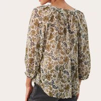 PART TWO ERDONAE BLOUSE WITH LONG SLEEVES | GREEN PAISLEY