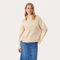 PART TWO ANGELINE ORGANIC COTTON KNITTED PULLOVER | WHITECAP GREY