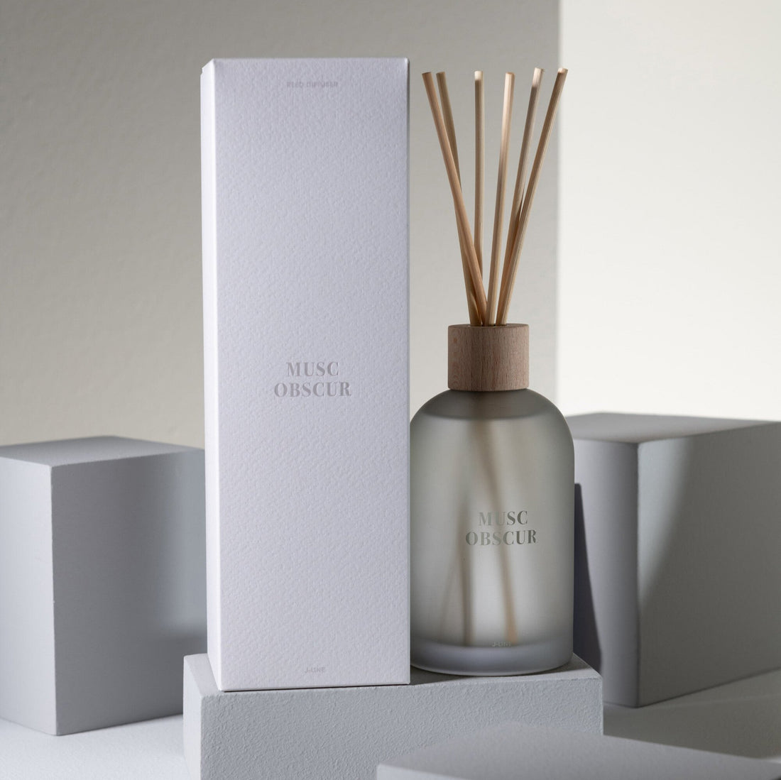 REED DIFFUSER IN FROSTED GLASS BOTTLE |  MUSC OBSCUR