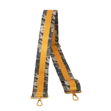 BAG STRAP | GREY MUSTARD COLOUR STRIPE CAMOUFLAGE