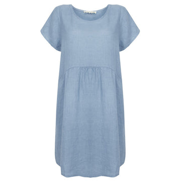 LEXIA LINEN DRESS | DENIM BLUE