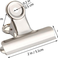 SILVER METAL LARGE BULLDOG CLIPS | PACK 20