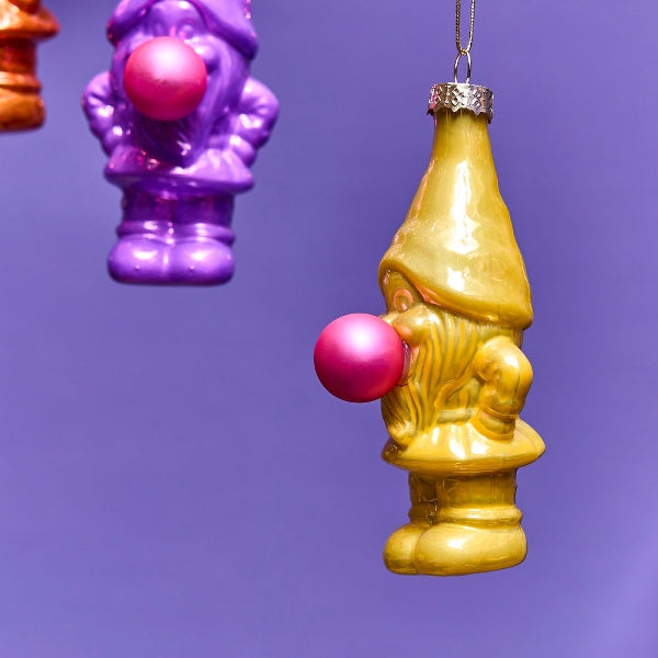 GLASS BOB VAN BUBBLES BAUBLE | YELLOW