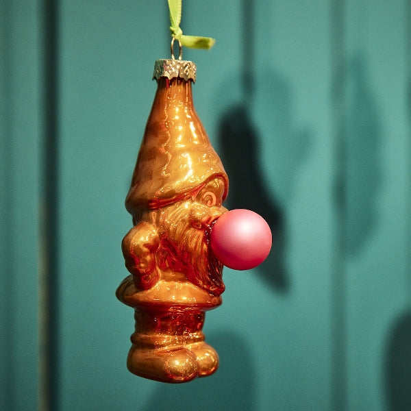 GLASS BOB VAN BUBBLES BAUBLE | ORANGE