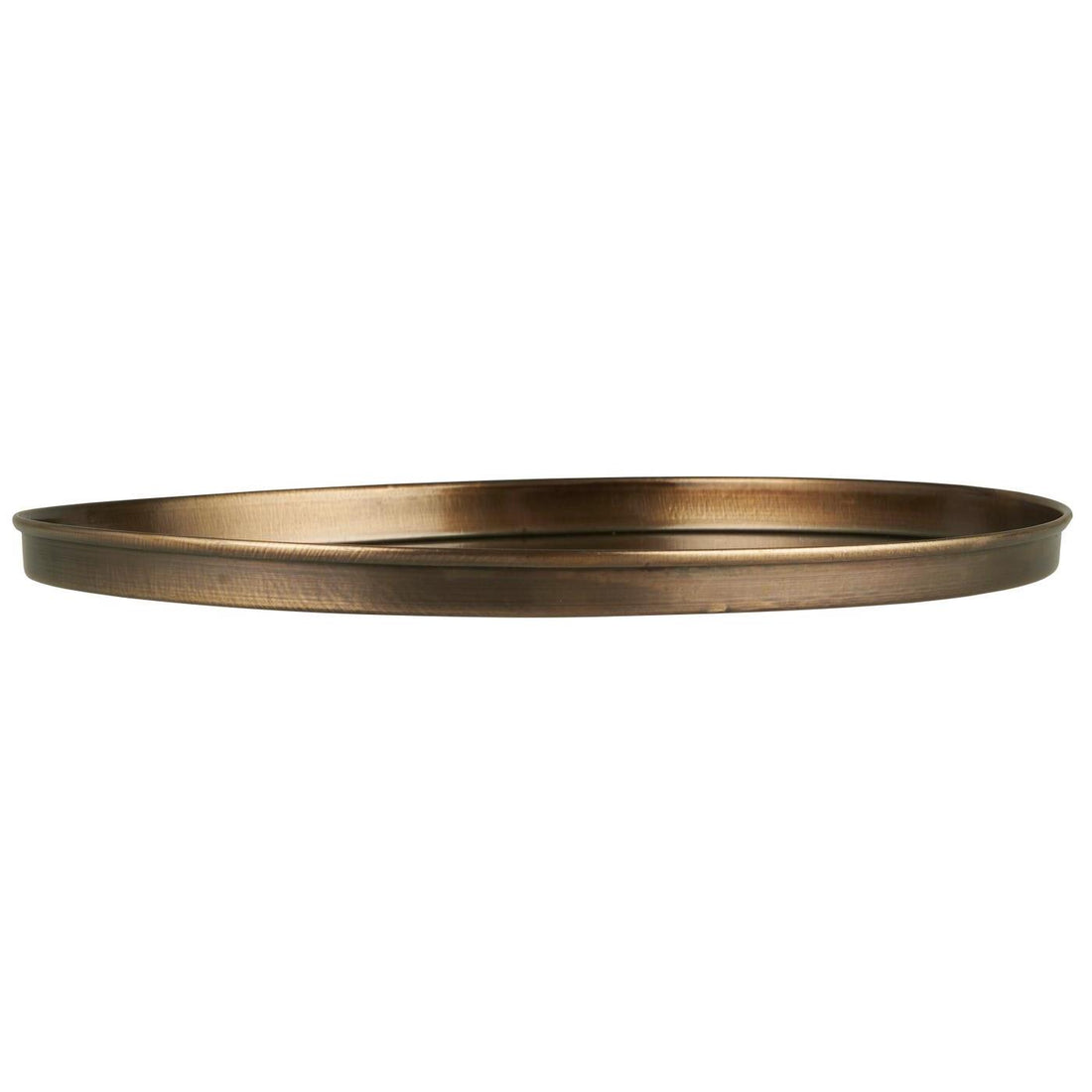 ANTIQUE BRASS CANDLE TRAY WITH EDGE |  22cm