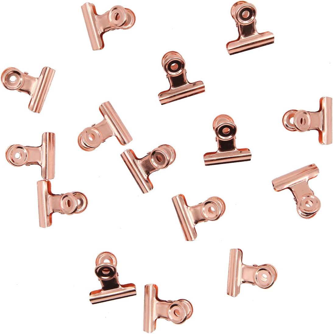 ROSE GOLD BULLDOG CLIPS | PACK 15