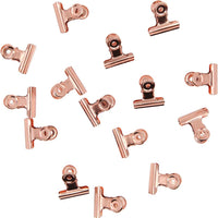 ROSE GOLD BULLDOG CLIPS | PACK 15