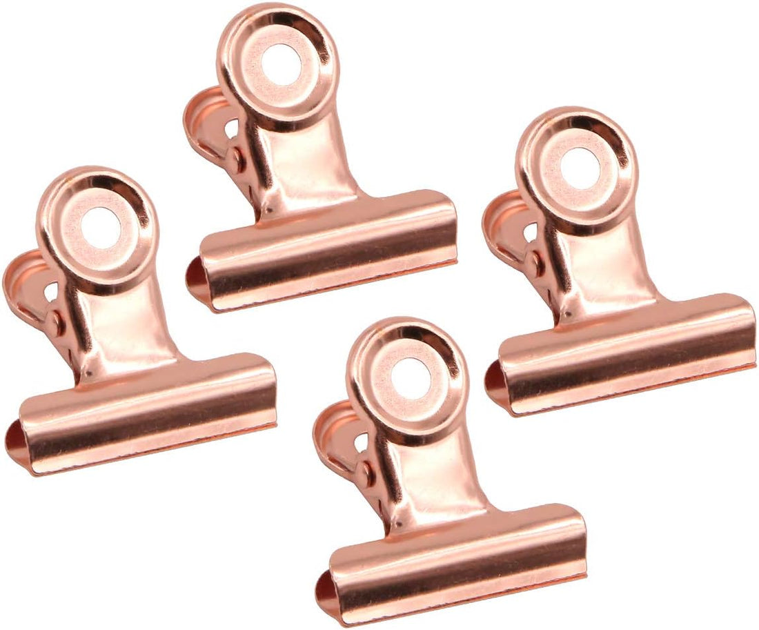 ROSE GOLD BULLDOG CLIPS | PACK 15