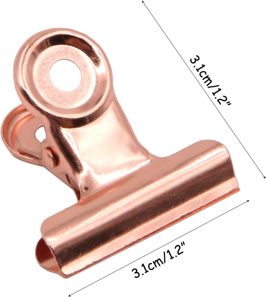 ROSE GOLD BULLDOG CLIPS | PACK 15