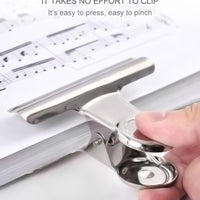 SILVER METAL LARGE BULLDOG CLIPS | PACK 20