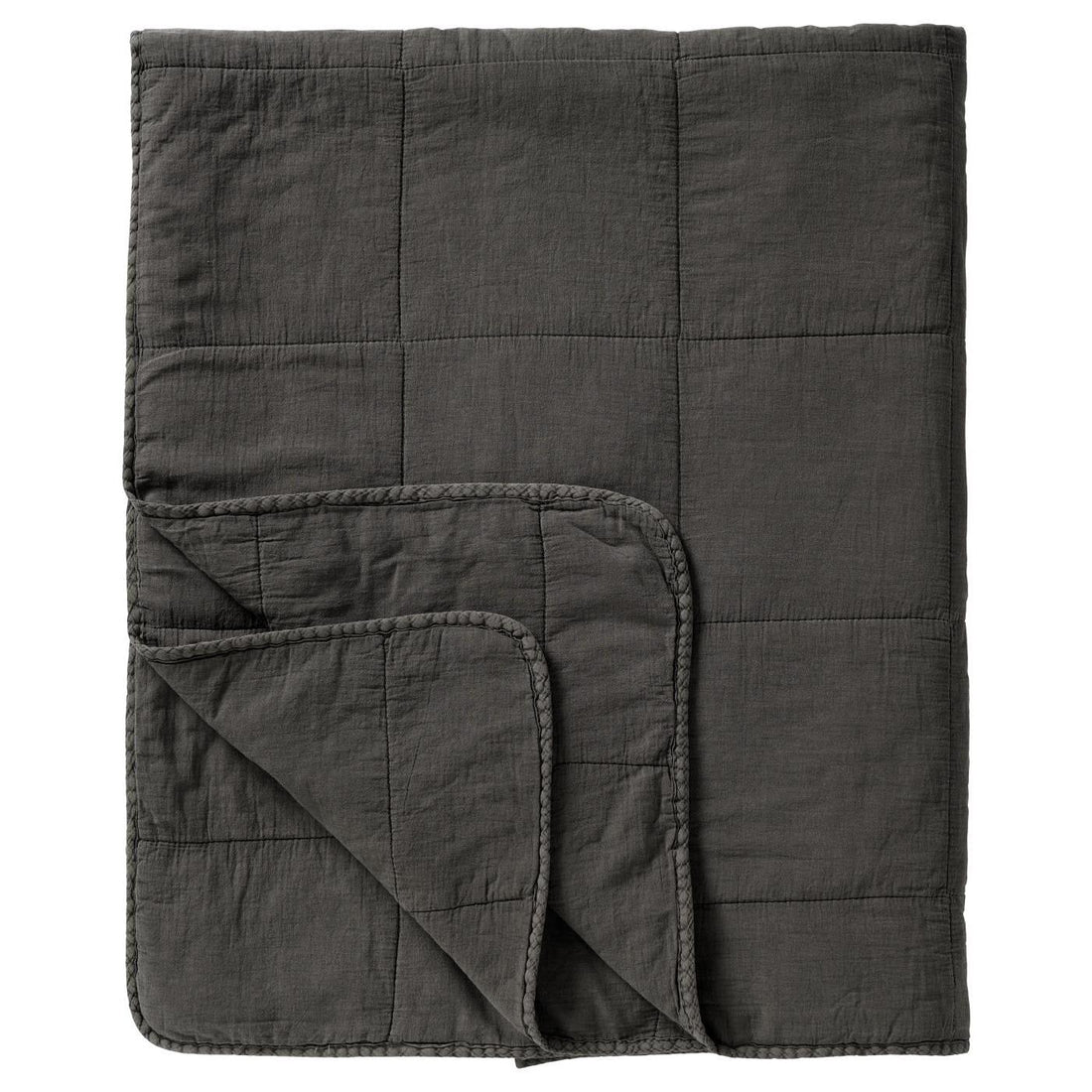VINTAGE STYLE DOUBLE QUILT | THUNDER GREY