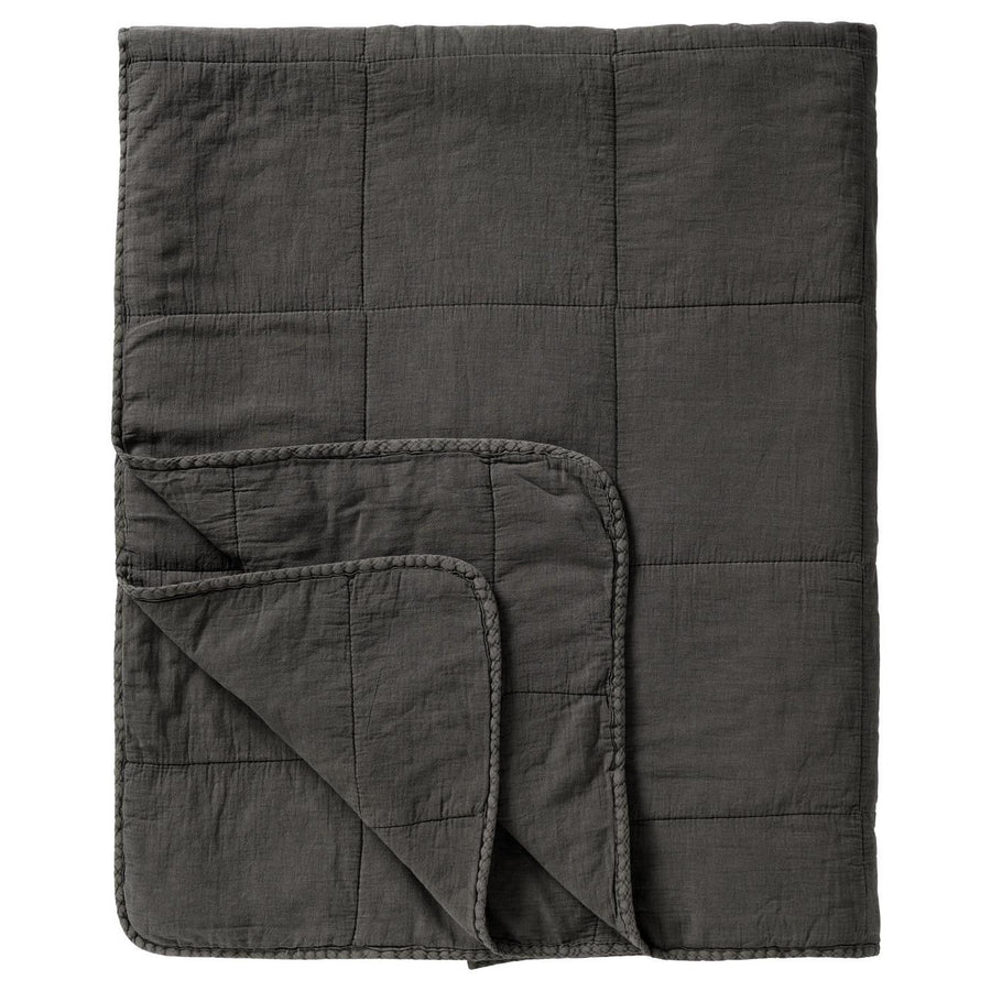 VINTAGE STYLE DOUBLE QUILT | THUNDER GREY
