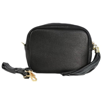 ITALIAN LEATHER CAMERA BAG | BLACK