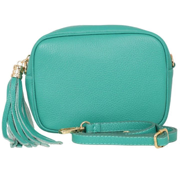 ITALIAN LEATHER CAMERA BAG | JADE GREEN