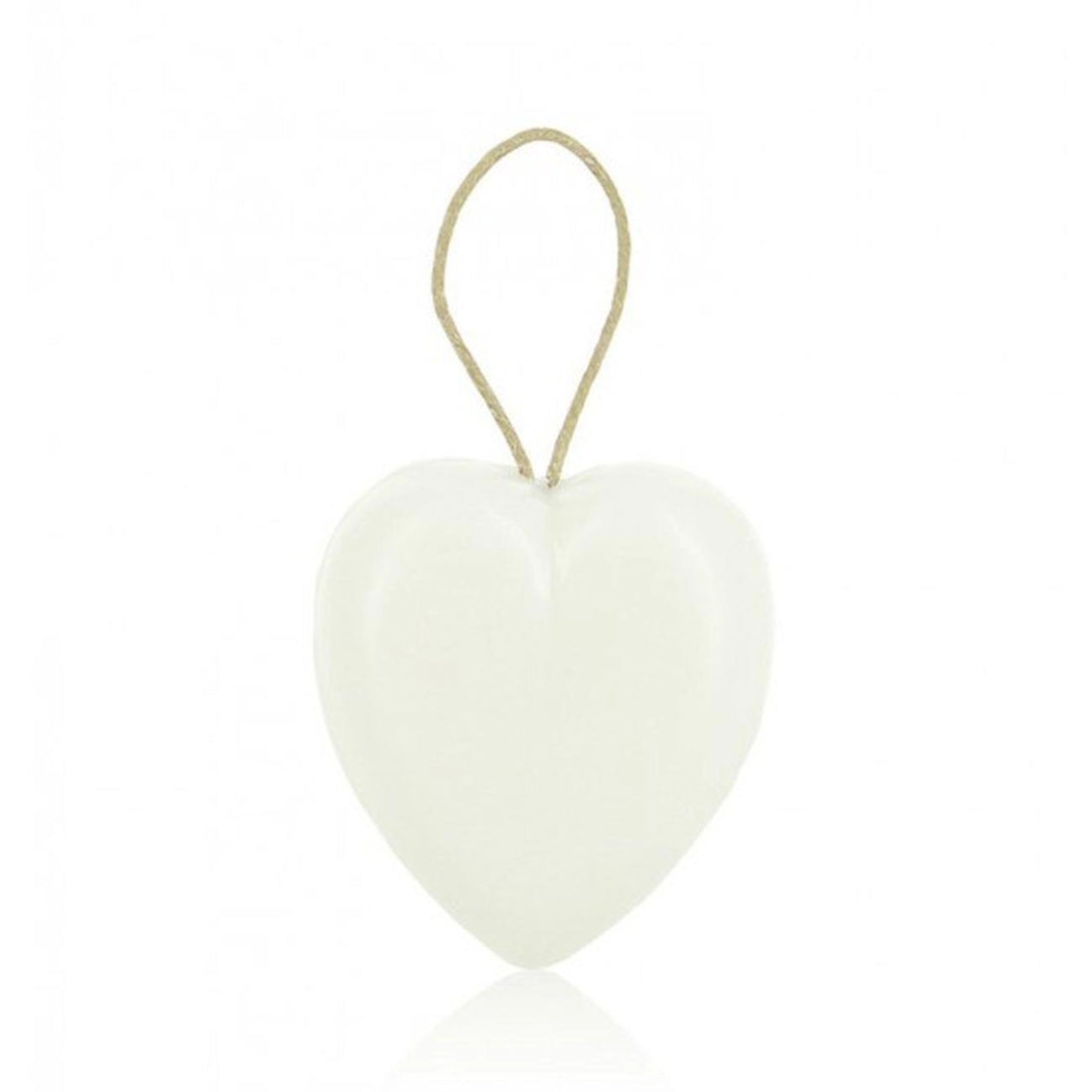 WHITE HEART SOAP WITH CORD