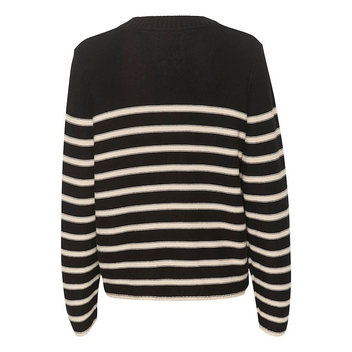 PART TWO CAROLYN ORGANIC COTTON KNITTED PULLOVER | BLACK STRIPE