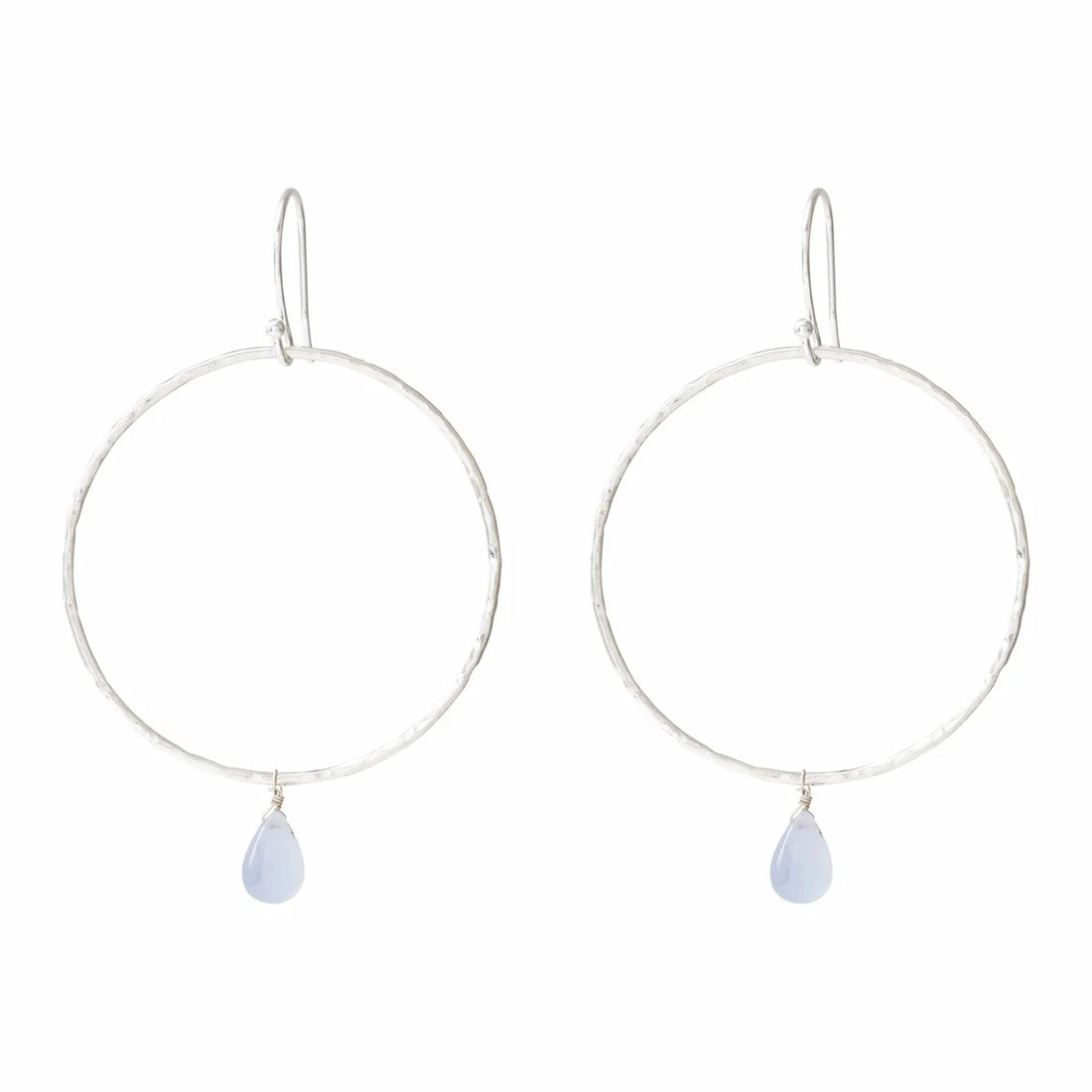 EMBRACE BLUE LACE AGATE SILVER EARRINGS