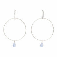 EMBRACE BLUE LACE AGATE SILVER EARRINGS