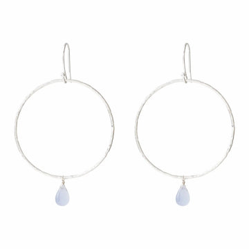 EMBRACE BLUE LACE AGATE SILVER EARRINGS