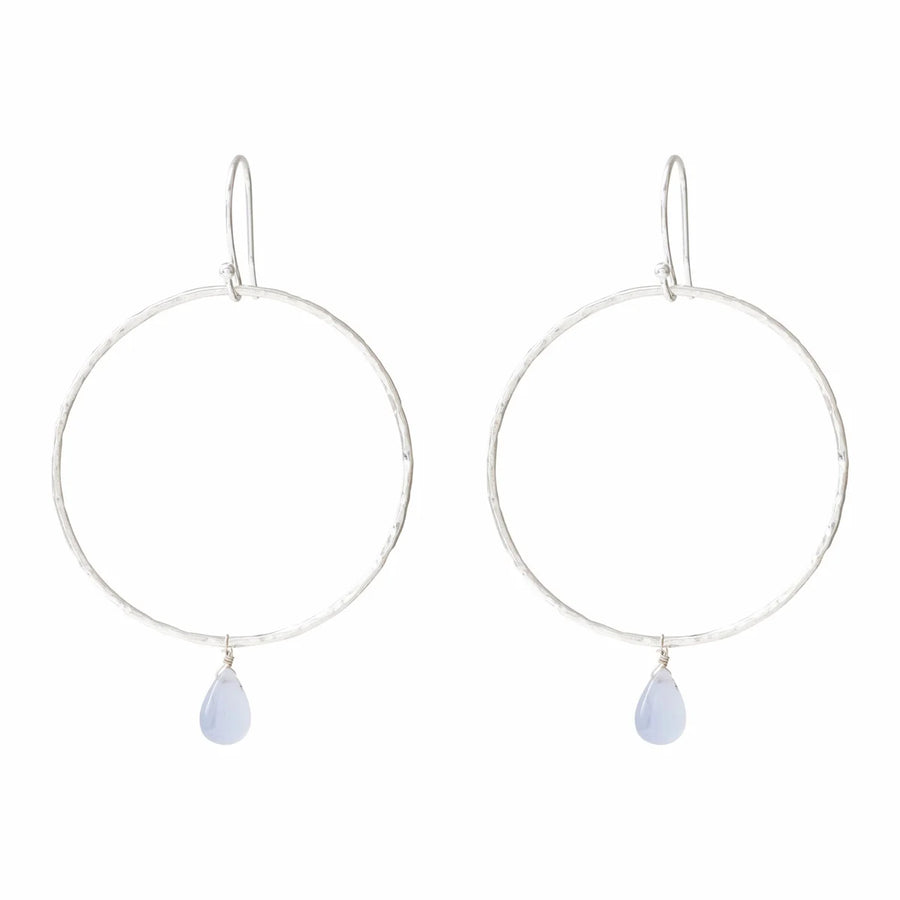 EMBRACE BLUE LACE AGATE SILVER EARRINGS