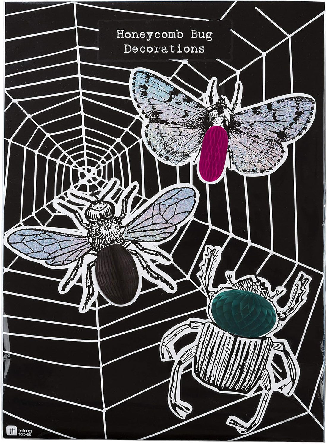 SET OF 3 HONEYCOMB BUG DECORATIONS