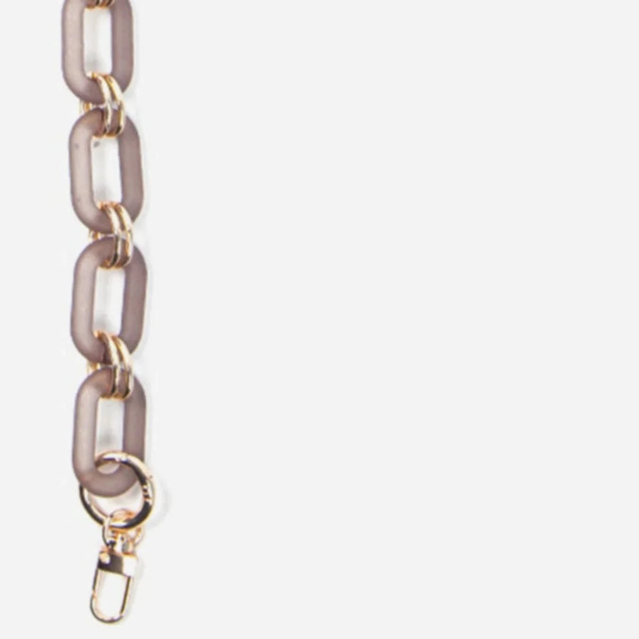 SQUARE LINK BAG STRAP | TRANSLUCENT GREY
