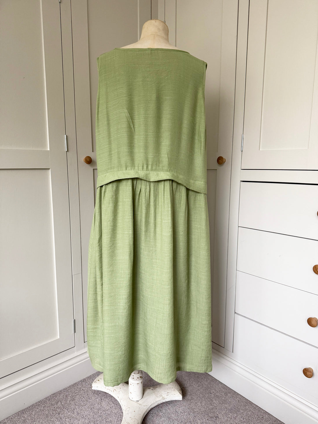 BAMBOO & COTTON AMY DRESS | AVOCADO | S|M