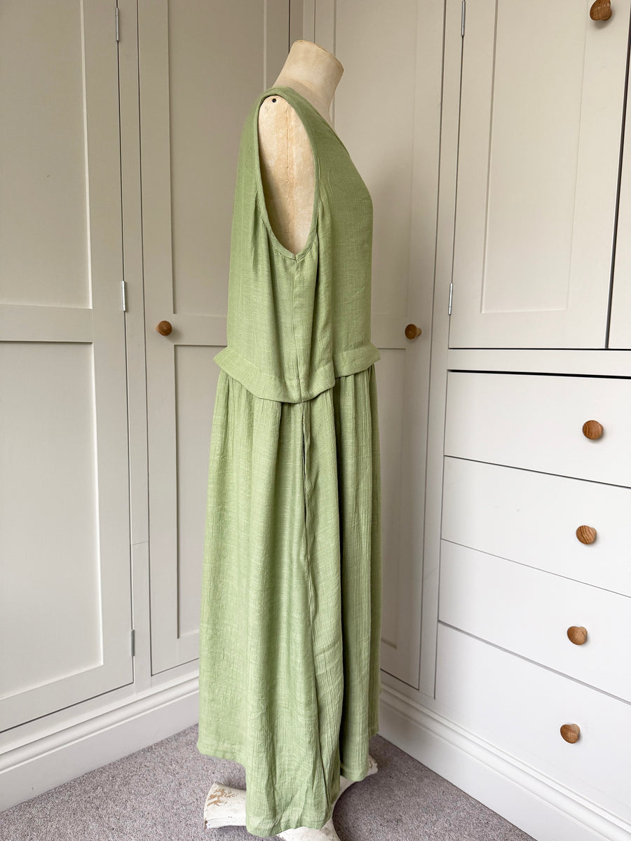 BAMBOO & COTTON AMY DRESS | AVOCADO | S|M